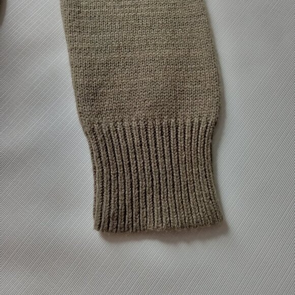 Rd Style Dark Olive Green Long Sleeve Crewneck Ribbed Knitwear Pullover Sweater - Picture 6 of 12